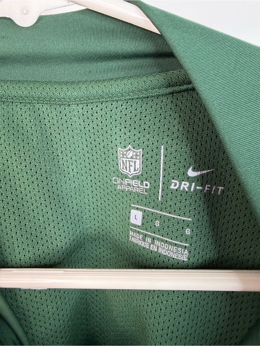 Nike Green Bay Packers NFL On Field Dri-FIT Quarter Zip Pullover Jacket Mens LG - Picture 6 of 12